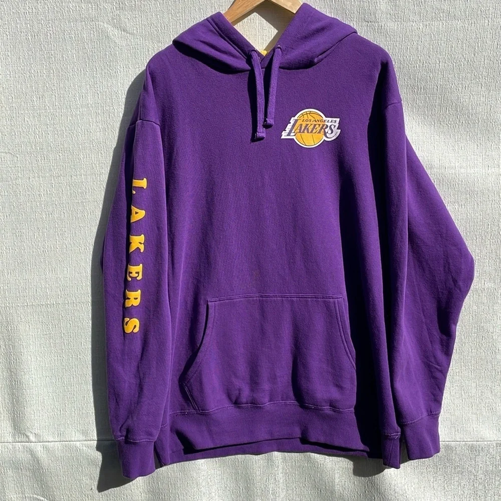 Men's Los Angeles Lakers Purple Victory Pullover Hoodie Size XL